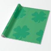Shamrock Pattern Zee Groen St Patrick's Day 2024 Cadeaupapier (Uitgerold)