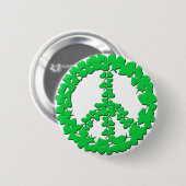 Shamrock Peace Sign-producten Ronde Button 5,7 Cm (Voorkant /achterkant)