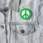 Shamrock Peace Sign-producten Ronde Button 5,7 Cm (In situ)
