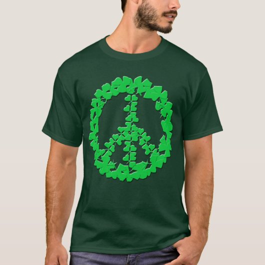 Shamrock Peace Sign-producten T-shirt (Voorkant)