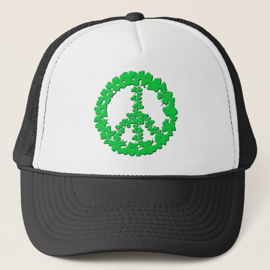 Shamrock Peace Sign-producten Trucker Pet (Voorkant)
