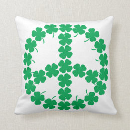 Shamrock Peace Symbol Kussen