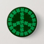Shamrock Peace Symbol Ronde Button 5,7 Cm (Voorkant)