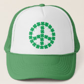 Shamrock Peace Symbol Trucker Pet (Voorkant)
