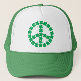 Shamrock Peace Symbol Trucker Pet
