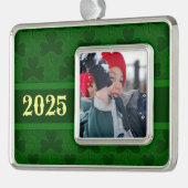 Shamrock Personalized Verzilverd Omlijst Ornament (Links)