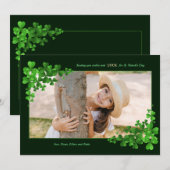 Shamrock Photo Greeting Card Feestdagenkaart (Voorkant / Achterkant)