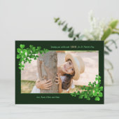 Shamrock Photo Greeting Card Feestdagenkaart (Staand voorkant)