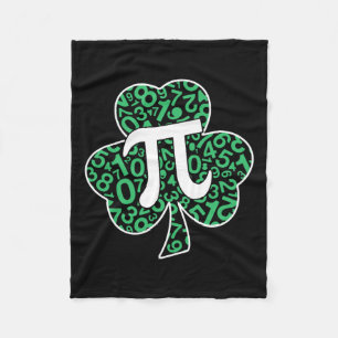 Shamrock Pi Day Schattige St. Patrick's Day en Wis Fleece Deken
