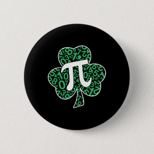 Shamrock Pi Day Schattige St. Patrick's Day en Wis Ronde Button 5,7 Cm
