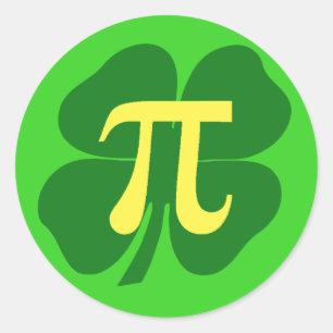 Shamrock Pi Ronde Sticker