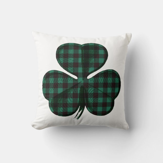 Shamrock Pillow - St Patricks Day Kussen (Voorkant)