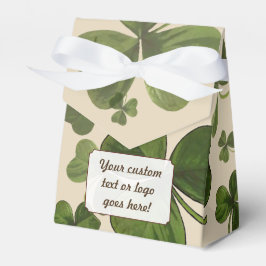 Shamrock Plant met Custom Cream Color and Text Bedankdoosjes