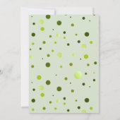 Shamrock Polka Dots Huwelijksuitnodiging 2 Kaart (Achterkant)