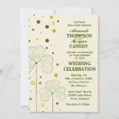 Shamrock Polka Dots Huwelijksuitnodiging Kaart (Voorkant)