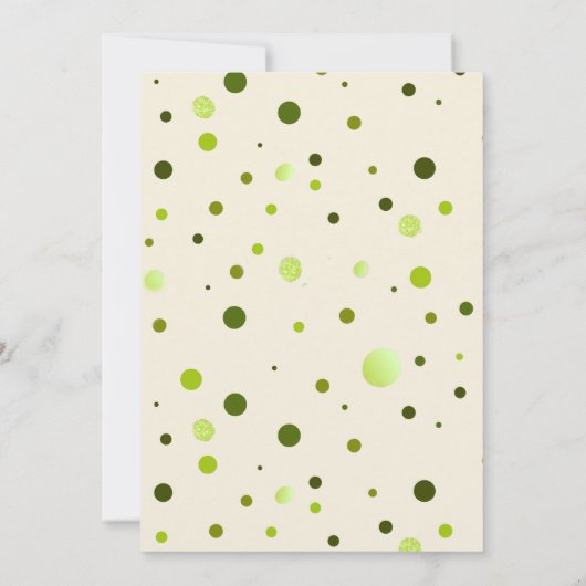 Shamrock Polka Dots Huwelijksuitnodiging Kaart (Achterkant)