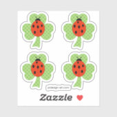Shamrock Polka dots Ladybug Ladybird Sticker (Vel)