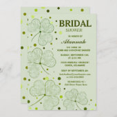 Shamrock Polka Dots Vrijgezellenfeest 2 Kaart (Voorkant / Achterkant)