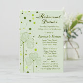 Shamrock Polka Dots Wedding Repetitie Diner 2 Kaart (Staand voorkant)