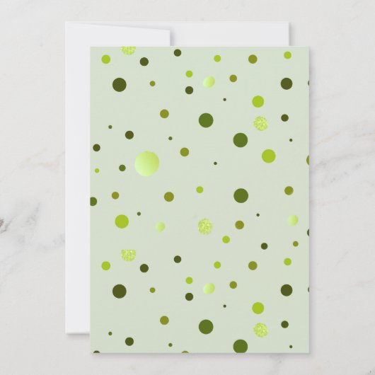 Shamrock Polka Dots Wedding Repetitie Diner 2 Kaart (Achterkant)