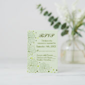 Shamrock Polka Dots Wedding RSVP 2 Informatiekaartje (Staand voorkant)