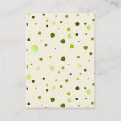 Shamrock Polka Dots Wedding RSVP Informatiekaartje (Achterkant)