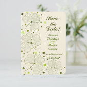 Shamrock Polka Dots Wedding Save the Date Kaart (Staand voorkant)