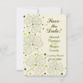 Shamrock Polka Dots Wedding Save the Date Kaart (Voorkant)