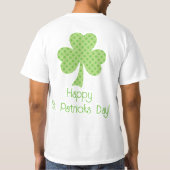 Shamrock Polka stipt St. Patricks Day terug op bor T-shirt (Achterkant)