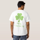 Shamrock Polka stipt St. Patricks Day terug op bor T-shirt (Achterkant volledig)
