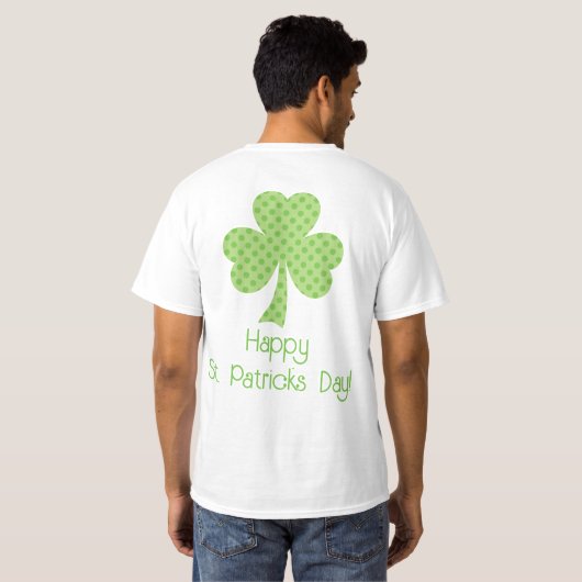 Shamrock Polka stipt St. Patricks Day terug op bor T-shirt (Achterkant volledig)