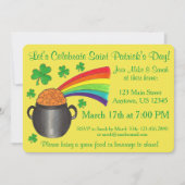 Shamrock Pot of Gold Rainbow St Patrick's Day Kaart (Voorkant)