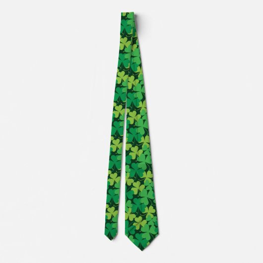 Shamrock Print Stropdas (Achterkant)