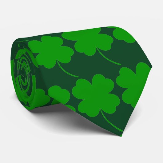 Shamrock Printed Stropdas (Opgerold)