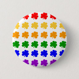 Shamrock Rainbow-Button Ronde Button 5,7 Cm