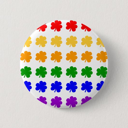 Shamrock Rainbow-Button Ronde Button 5,7 Cm (Voorkant)