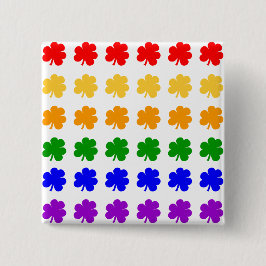 Shamrock Rainbow-Button Ronde Button 5,7 Cm