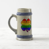 Shamrock Rainbow Flag Gay en Lesbische Pride Bierpul (Links)