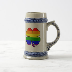 Shamrock Rainbow Flag Gay en Lesbische Pride Bierpul