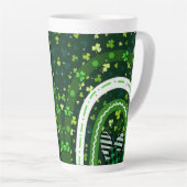 Shamrock Rainbow St Patrick's Day Green Latte Mok (Rechterhoek)