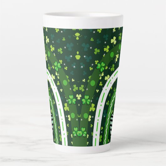 Shamrock Rainbow St Patrick's Day Green Latte Mok (Voorkant)