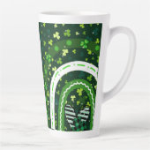 Shamrock Rainbow St Patrick's Day Green Latte Mok (Rechts)