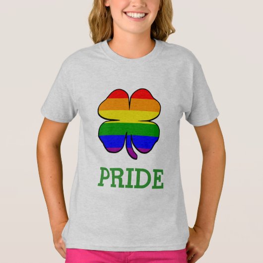 Shamrock Rainbow vlag Gay Pride T-shirt (Voorkant)