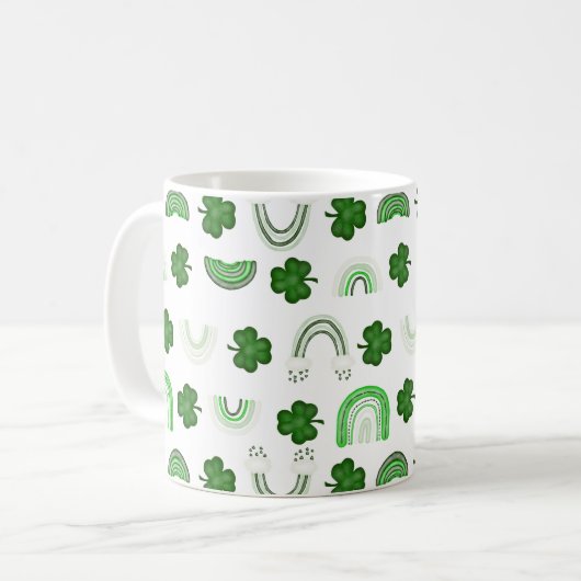 Shamrock Rainbows Coffee Mok (Voorkant links)