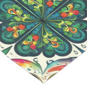 Shamrock Rainbows. St. Patty's Day Korte Tafelloper (Hoek)