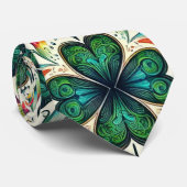 Shamrock Rainbows. St. Patty's Day Stropdas (Opgerold)