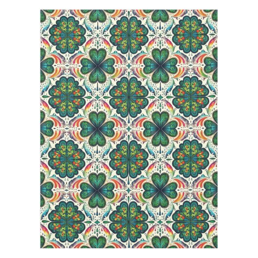 Shamrock Rainbows. St. Patty's Day Tafelkleed (Voorkant)