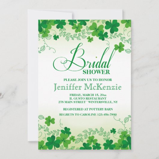 Shamrock Randen Uitnodiging (Voorkant)