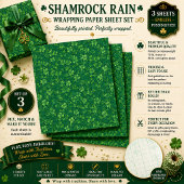 Shamrock Regen Inpakpapier Vel