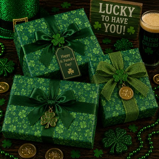 Shamrock Regen Inpakpapier Vel